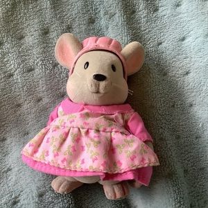 Little Woodeez mouse Similar to Calico Critters with clothes used condition